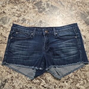 GAP 1969 Dark Blue Denim Cutoff Shorts with Frayed Edge